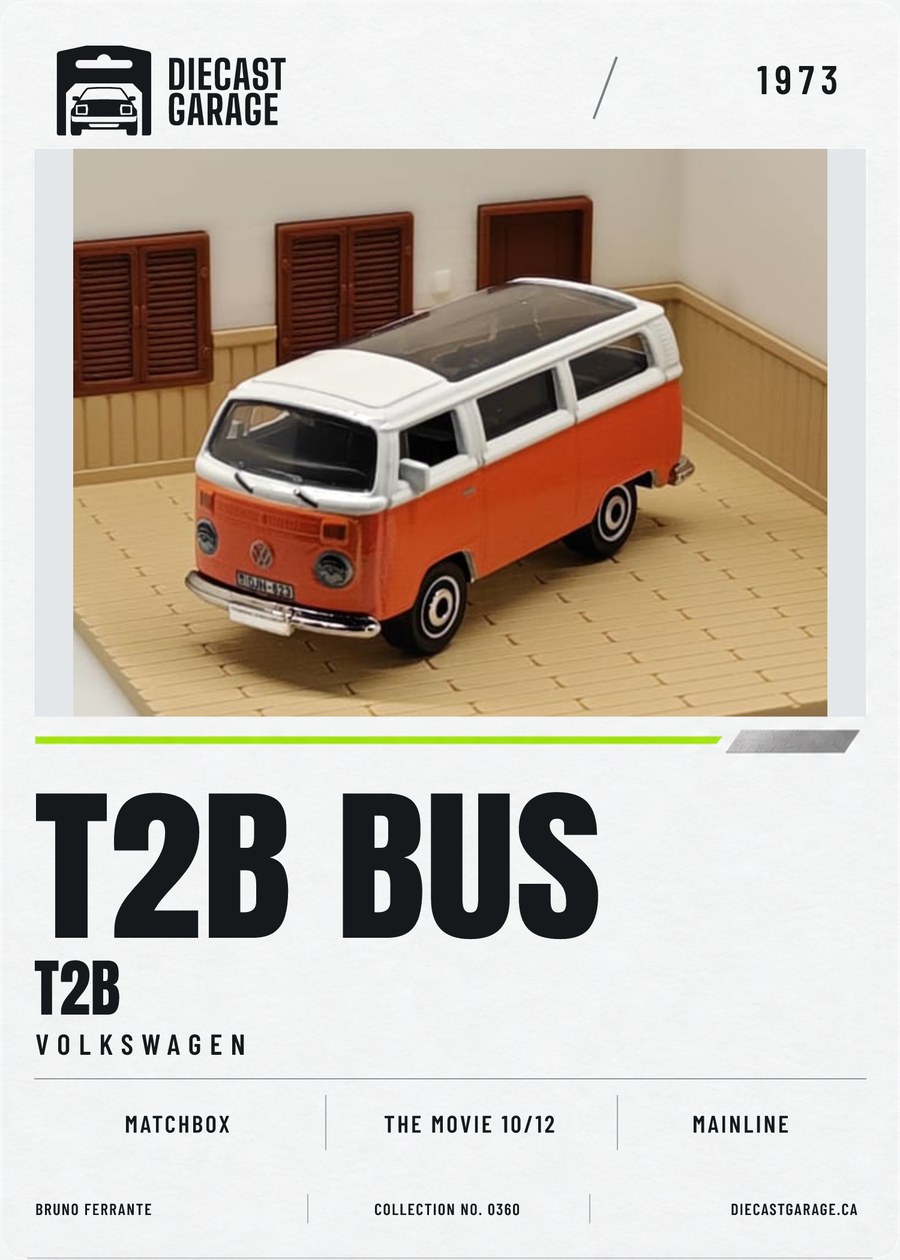 Trading card front: the 1973 Volkswagen T2b Bus